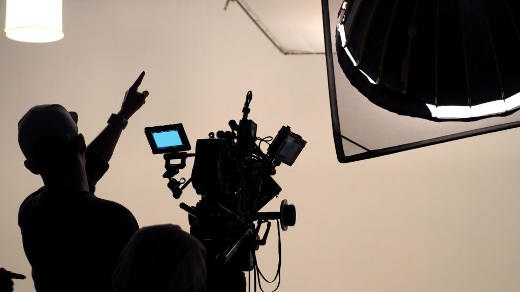 Photo de backstage lors d'une prestation vidéo