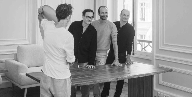 Séance portrait de dirigeant au siège de l'entreprise Urgo en équipe