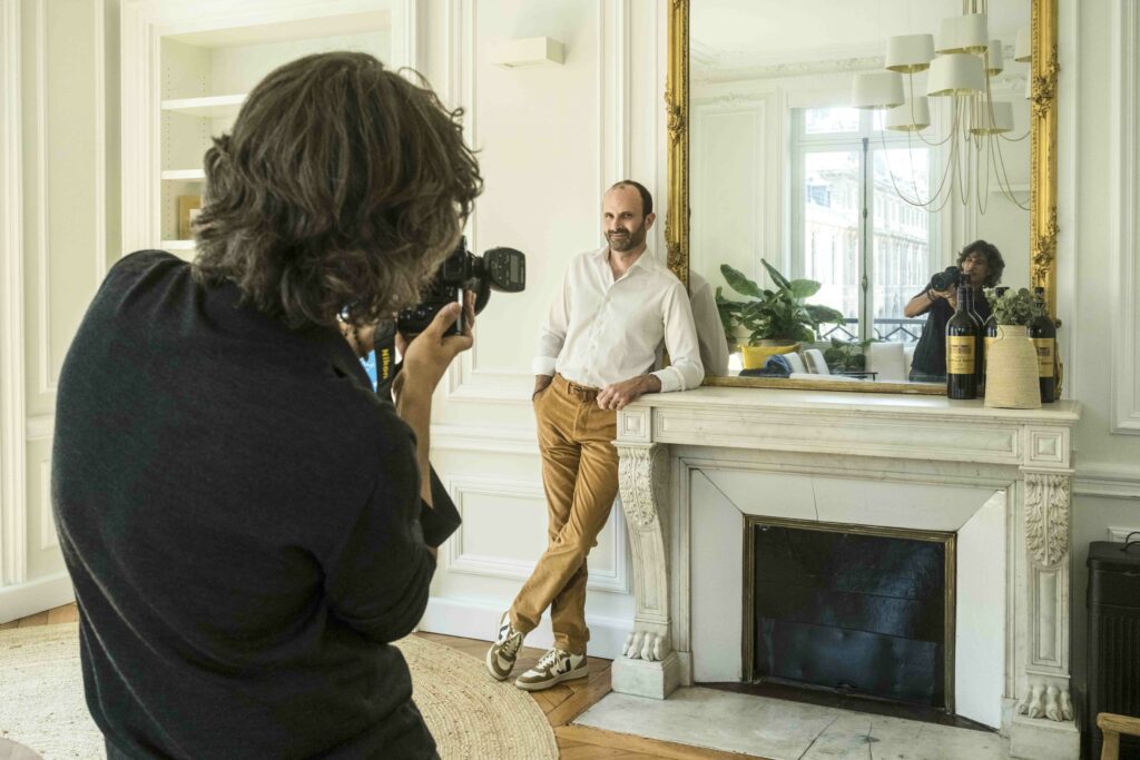 Séance portrait de dirigeant au siège de l'entreprise Urgo